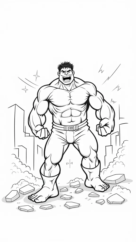 La page coloriage Hulk